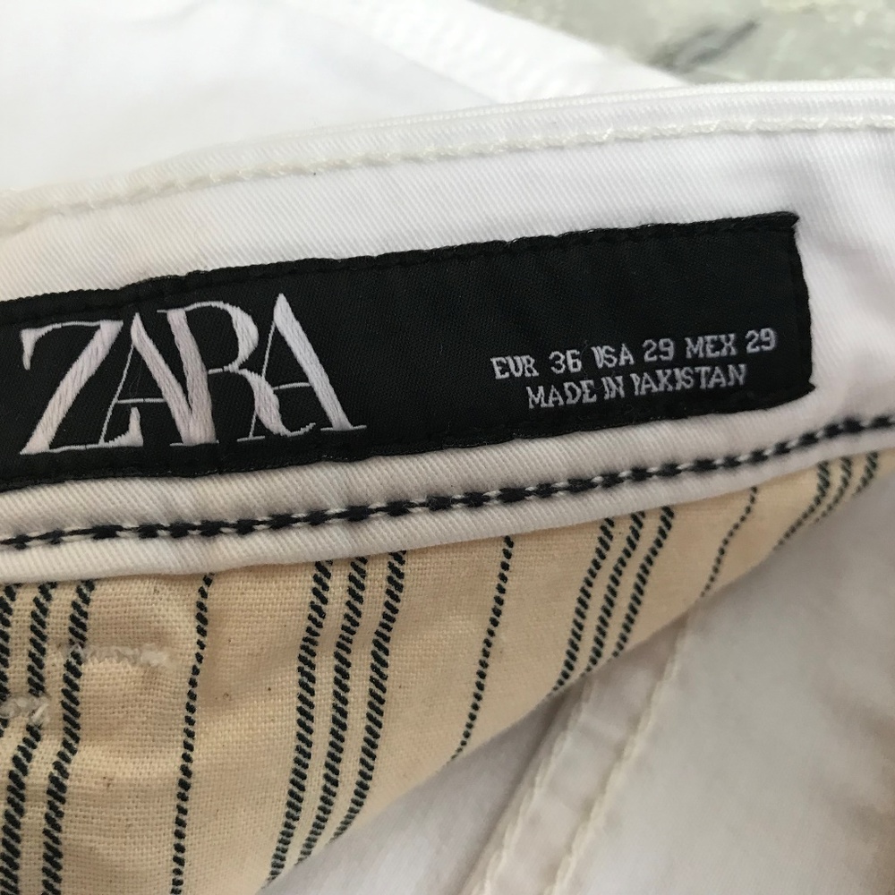 White Jeans Zara Denim Zara Man Pant Trouser Slim - Picture 4 of 8